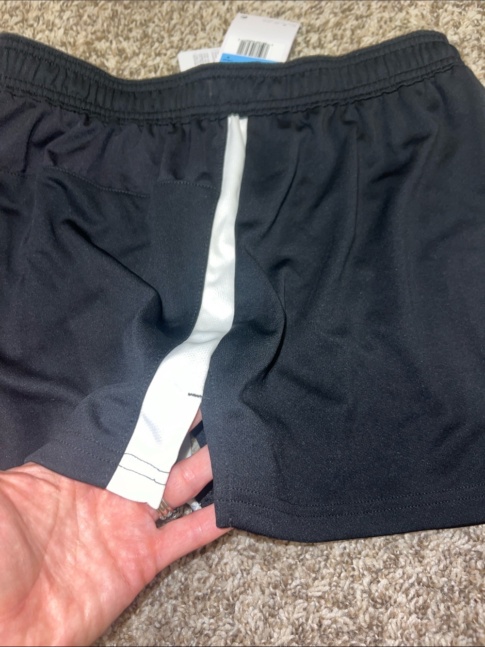 NWT! Nike Black Athletic Skirt w/ White Stripe and White Swoosh Accent Size MED - Picture 4 of 8